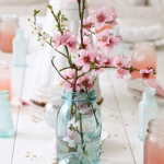北欧インテリアと桜のフラワーアレンジ　春の飾り方