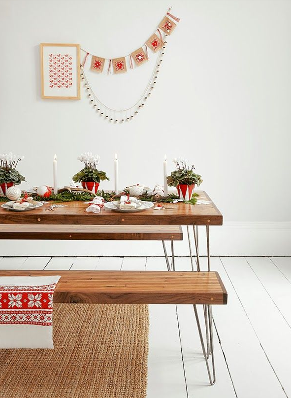北欧クリスマスダイニングテーブル飾り