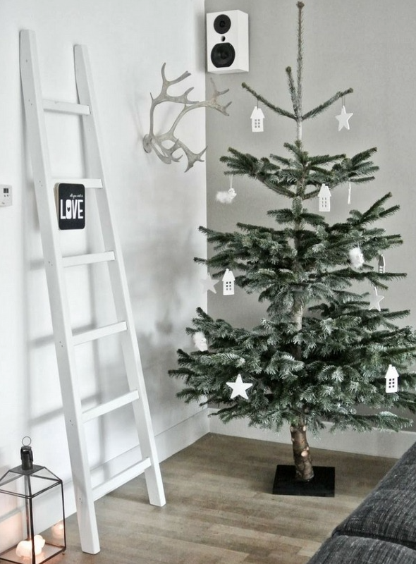 北欧クリスマスツリー白デコレーション